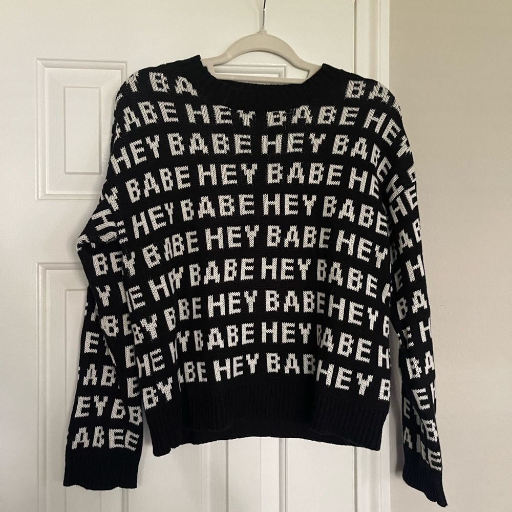 BRUNETTE THE LABEL HEY BABE SWEATER